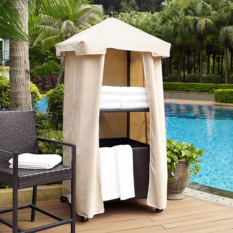 Palm Harbor Faux Wicker Towel Valet