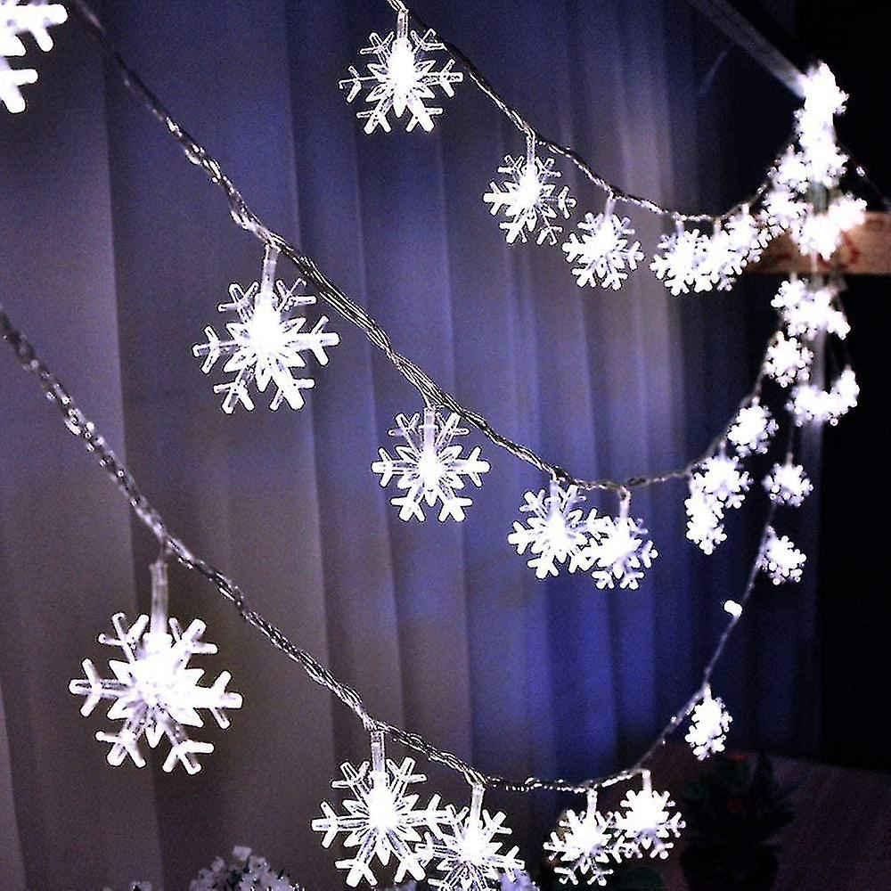 Led String Lights Christmas Snowflake Lights 3 Meters 20led (white)