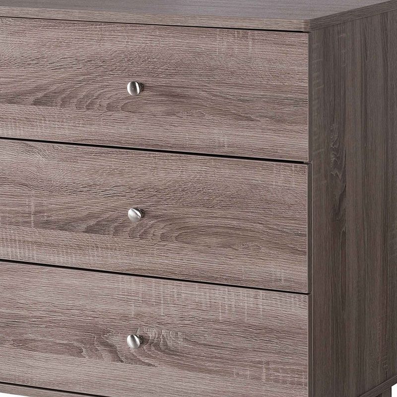 47.25 Inches 6 Drawer Dresser with Straight Legs， Taupe Brown