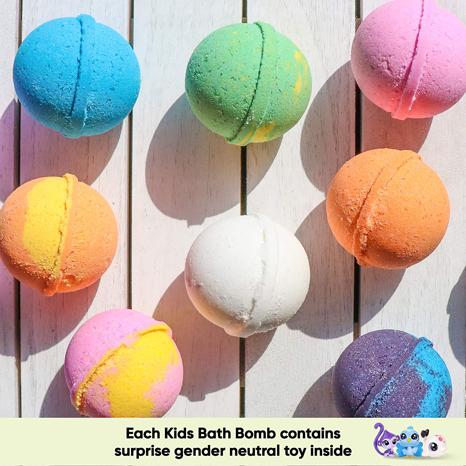 Sky Organics Kids Bath Bombs Gift Set with Surprise Toys