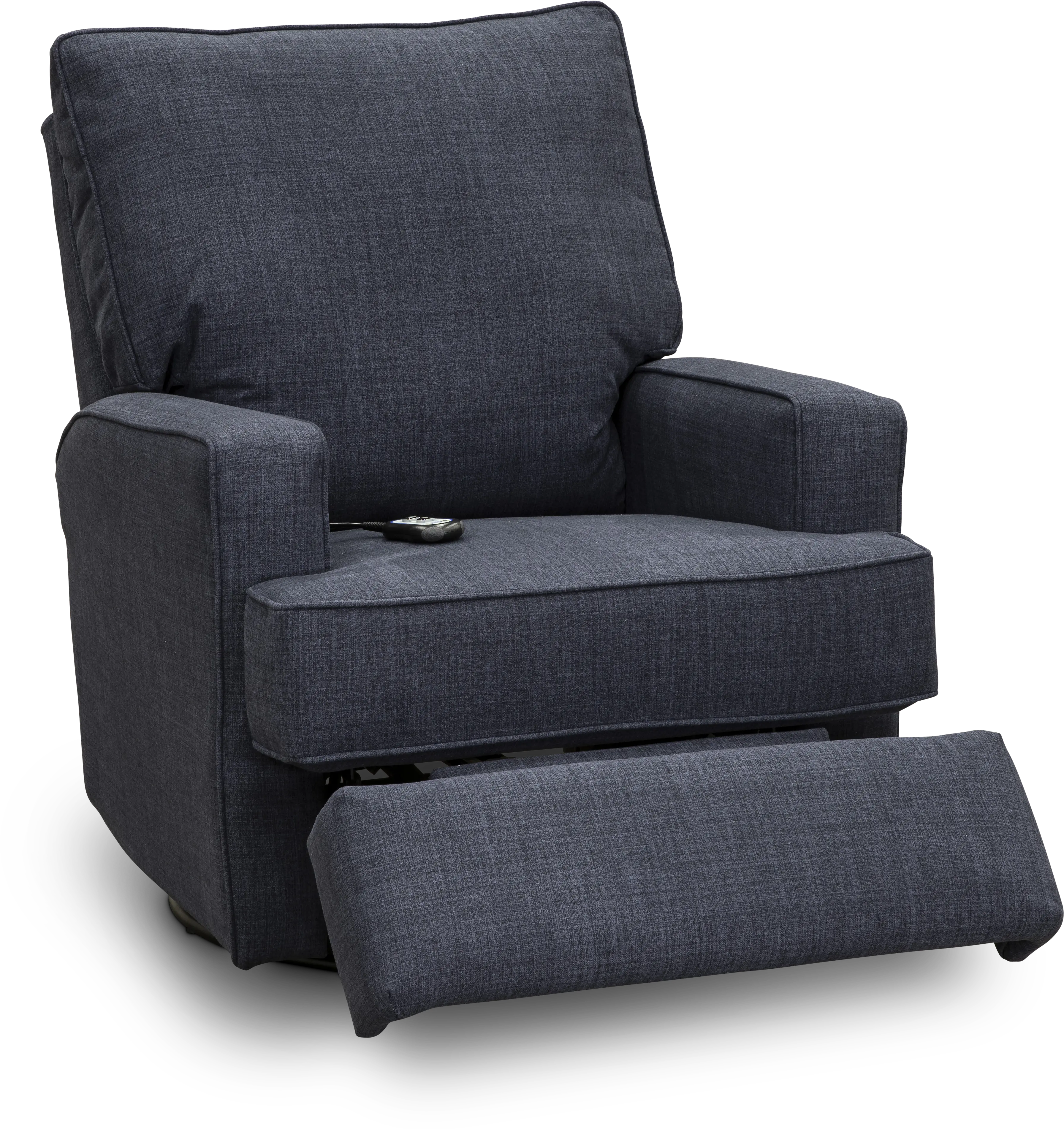 Kersey Navy Blue Power Swivel Glider Recliner