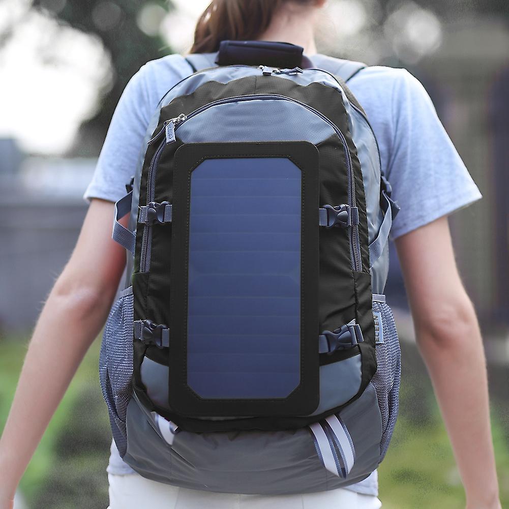 Outdoor Unisex Solar Charge Travel Backpack Shoulder Bag For Cycling Hiking Camping(gray)