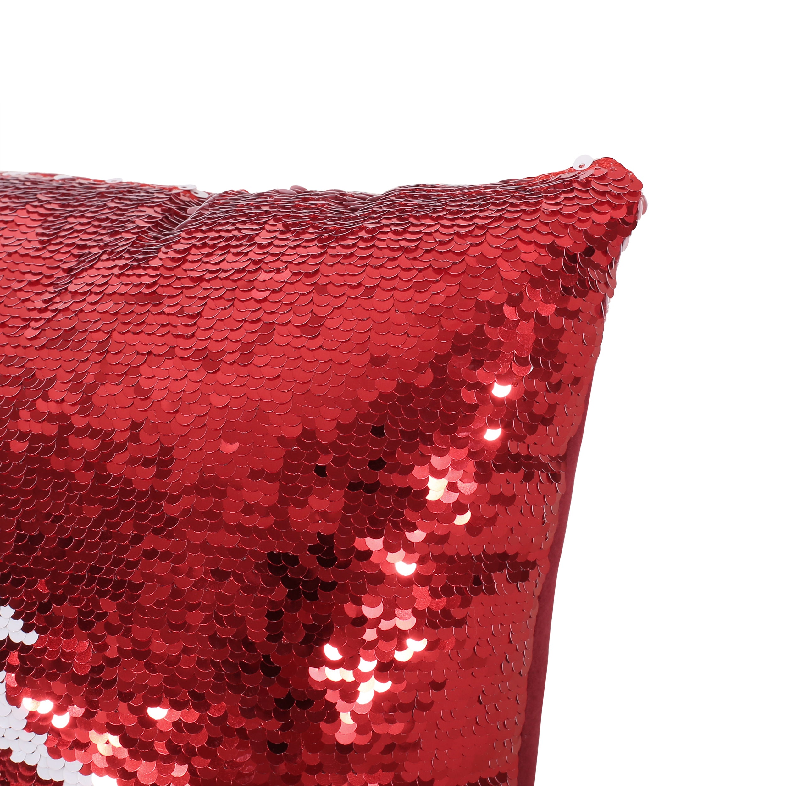 Romious Glam Sequin Christmas Throw Pillow Cover