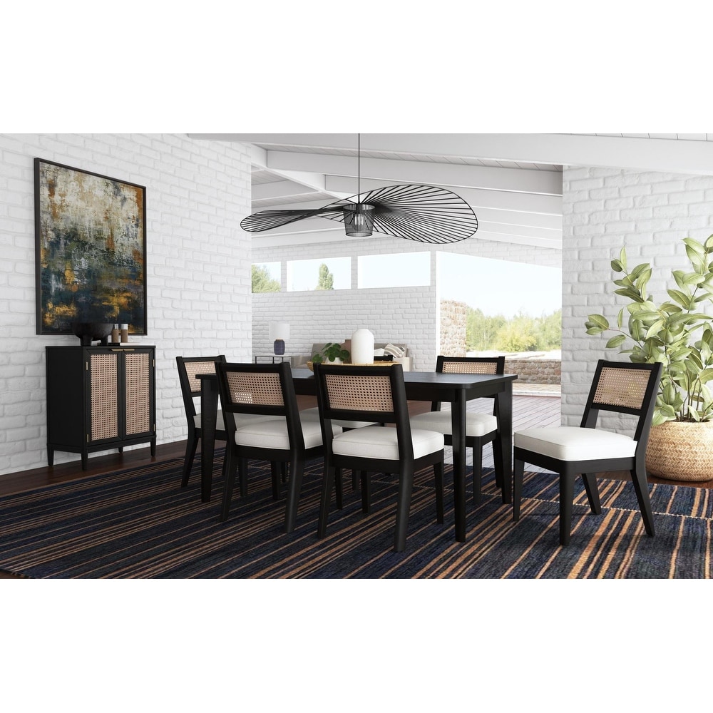 Brentwood Black Wood Rectangle Dining Table   66\