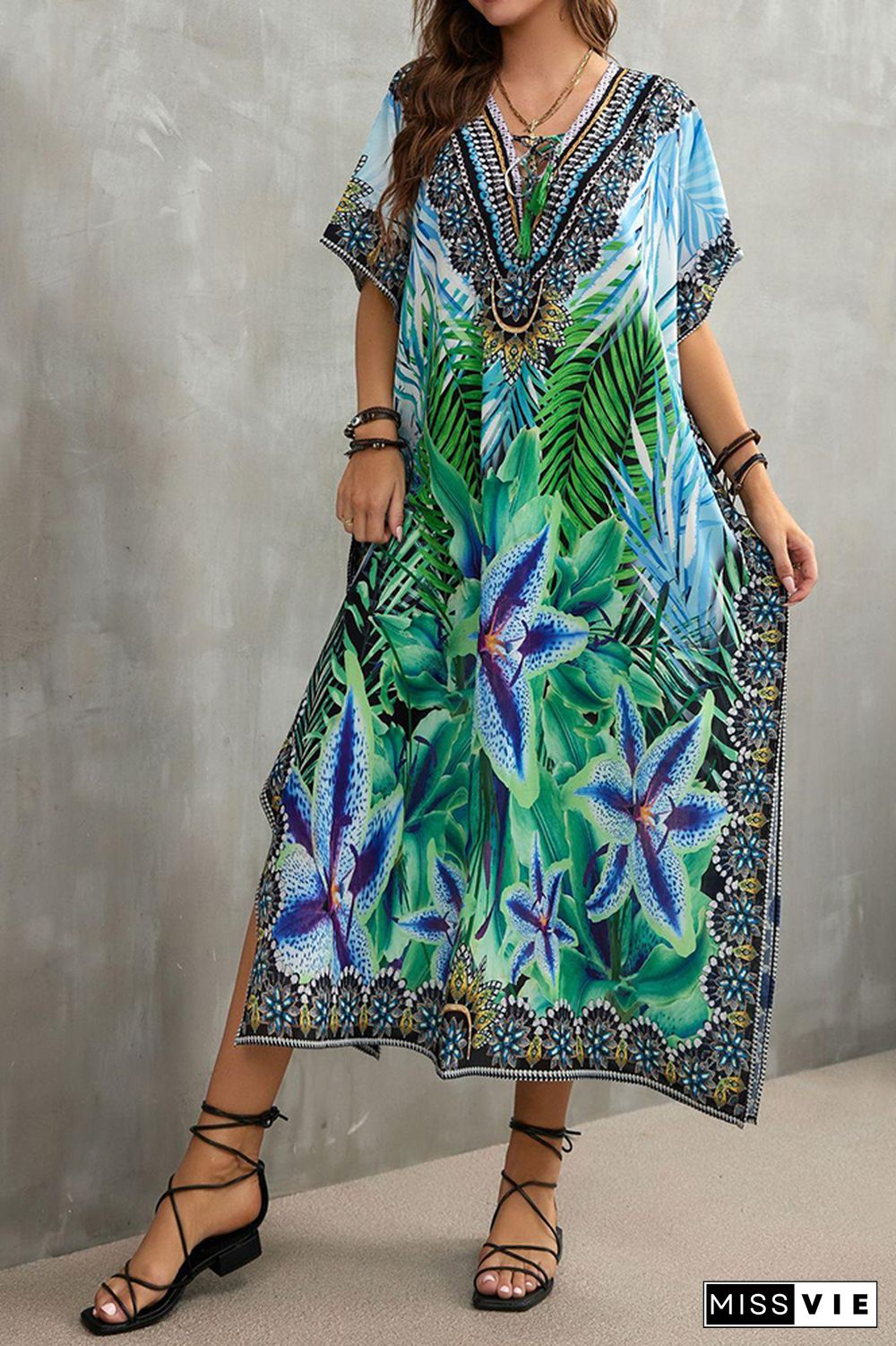 Boho Ethnic Beach Cover Up Kimono