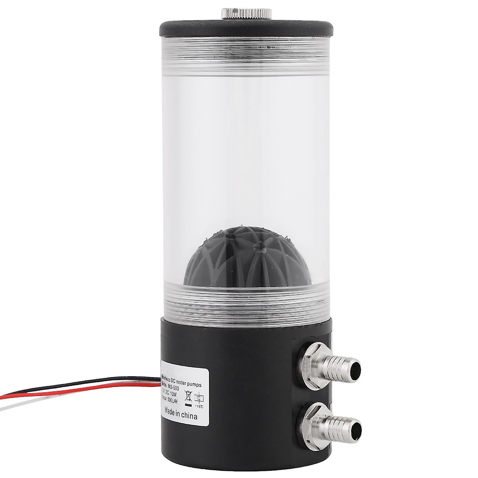 Details about 500L/H 10W DC 12V CPU CO2 Cooling Water cooler Pump Tank Heat Exchanger Mute