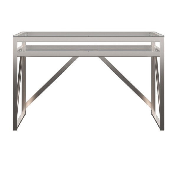 Brynn Brushed Nickel Sofa Table by iNSPIRE Q Modern - Sofa Table