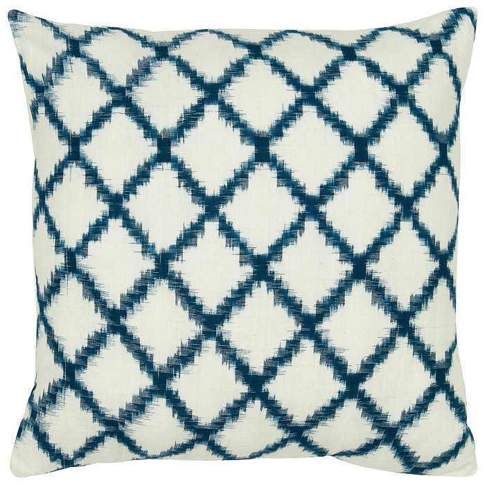 Rizzy Home Circular Abstract Motif Polyester Filled Decorative Pillow， 18 x 18