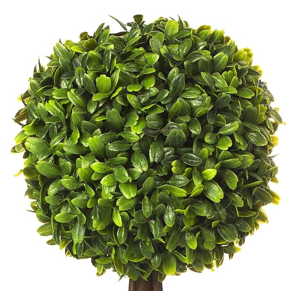 Enova Home Artificial Boxwood Single Ball Round Topiary Fake Plants in Pot for Home Office Decoration