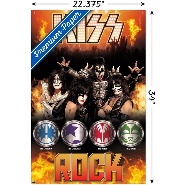 Trends International Kiss Rock Unframed Wall Poster Prints