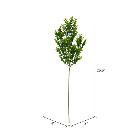 Vickerman FF181001 25.5 Green Mini Leaf Bush 4/Pk...