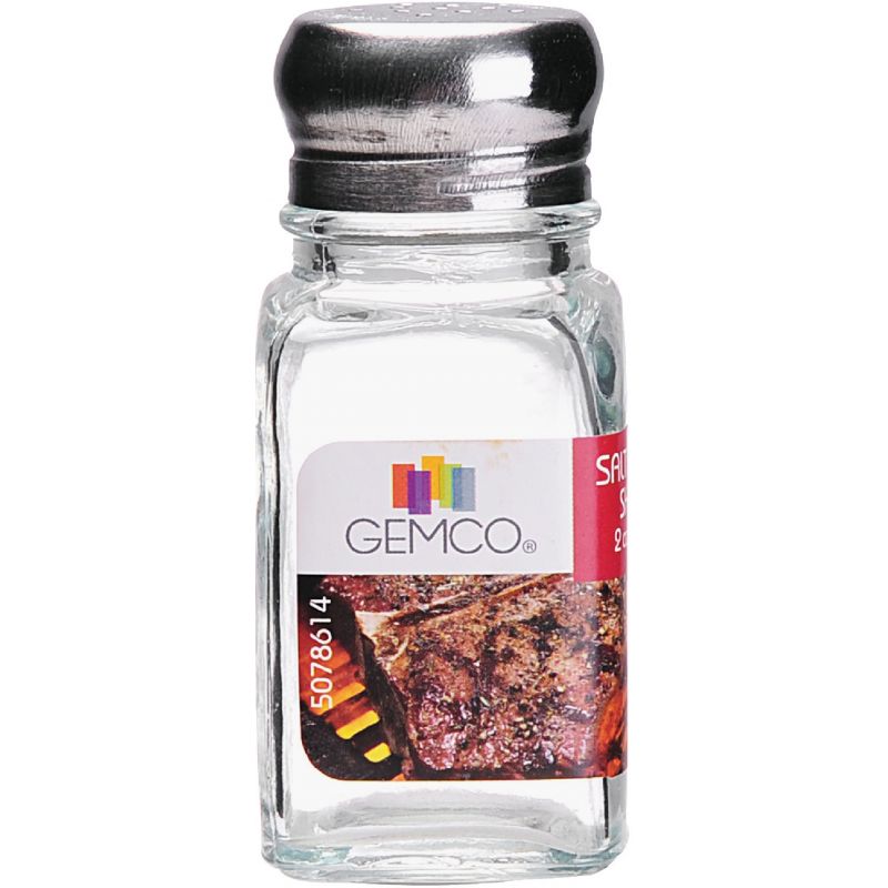 Gemco Square Saltamp Pepper Shaker Set 2 Oz. Clear