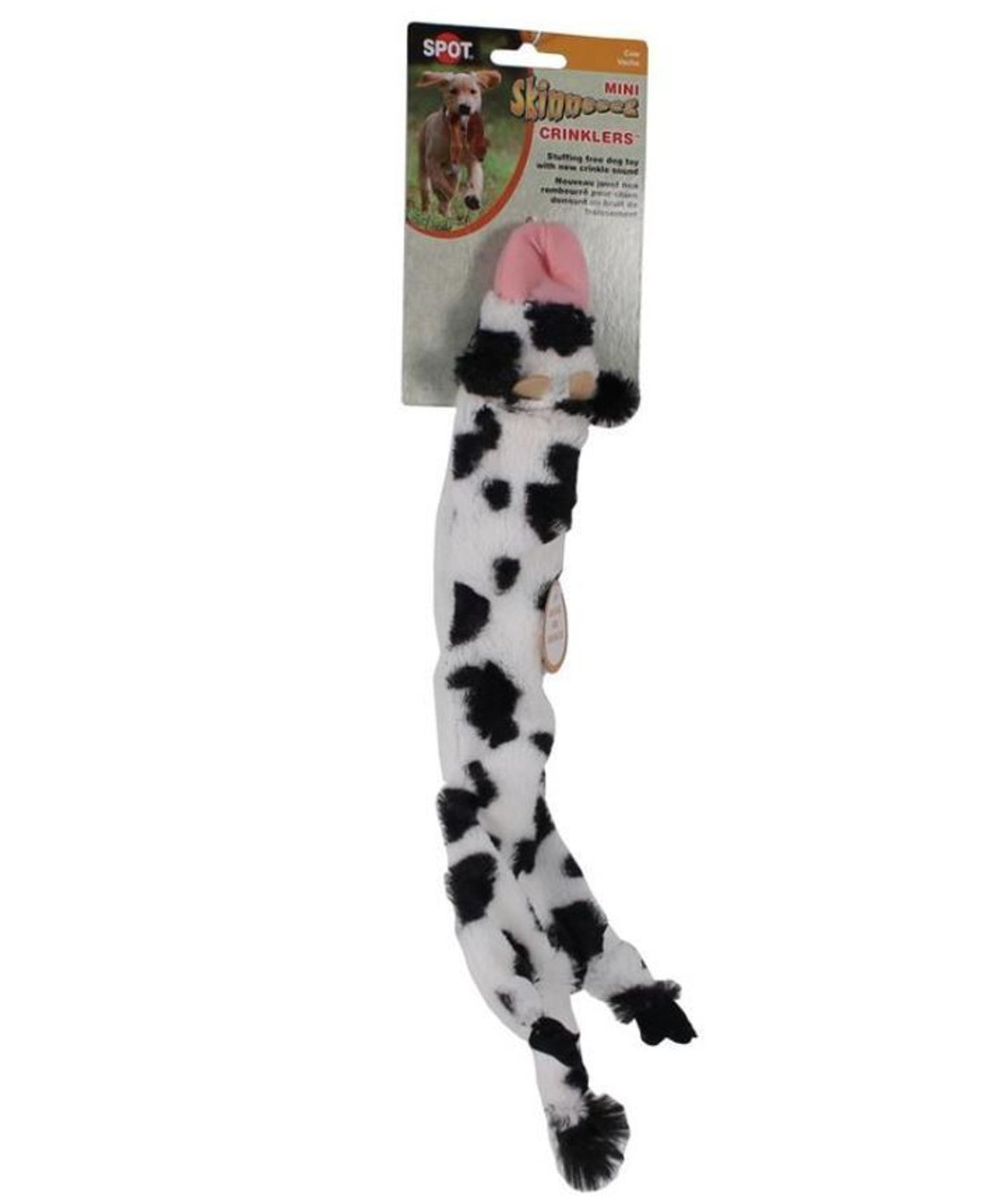 Ethical Pet Spot 14 Skinneeeez Crinkler Cow Dog Toy