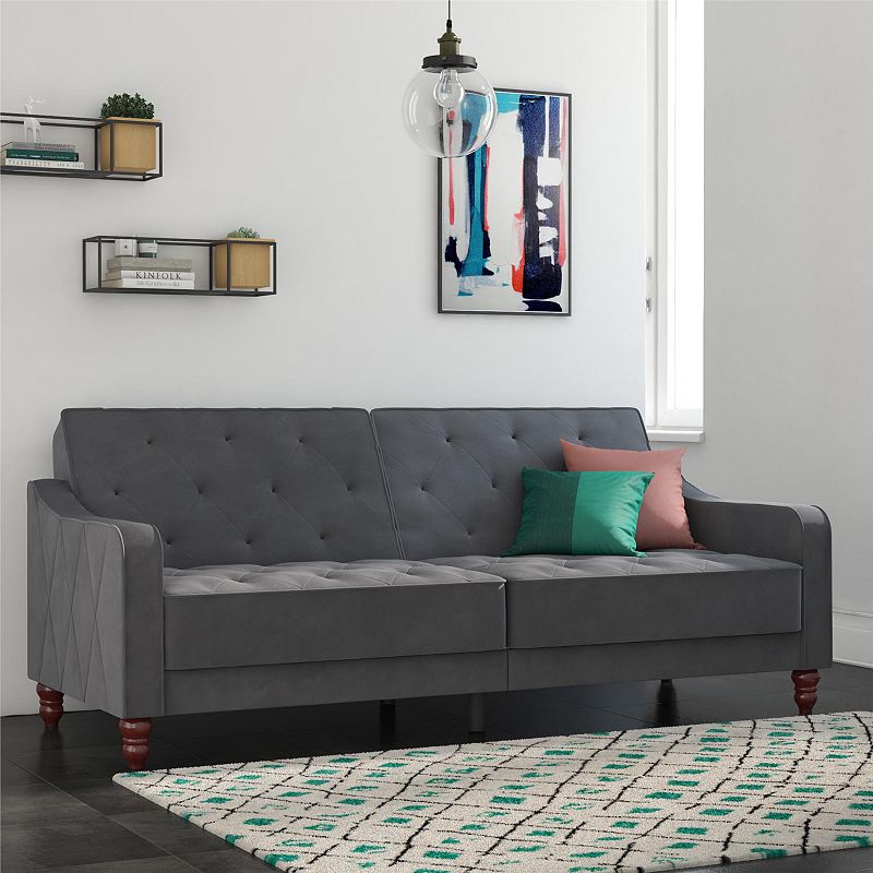 Novogratz Vintage Tufted Split Back Futon