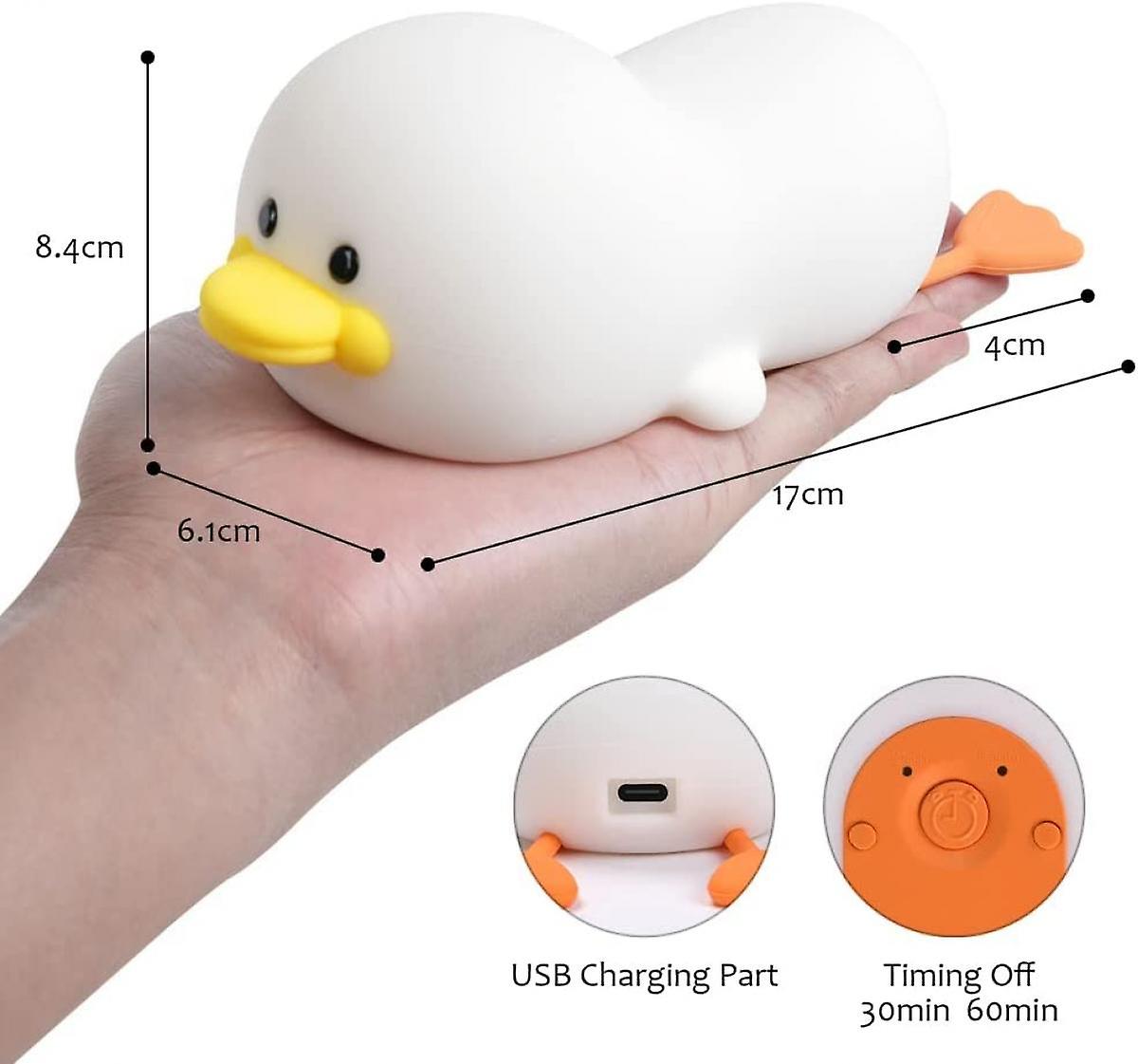 Led Night Lightduck Night Light Kids Lampsmart Bedside With Touch Sensor Silicone Lamp Charging Night Lightusb Rechargeable Lamps