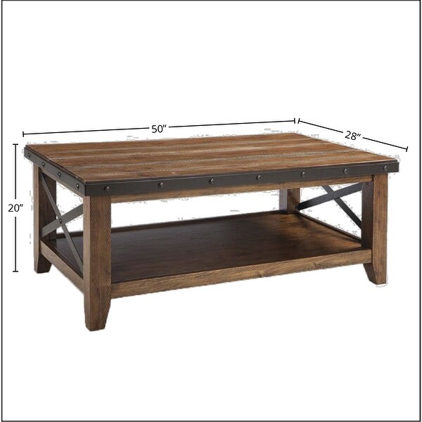 Taos Canyon Brown Rustic Coffee Table