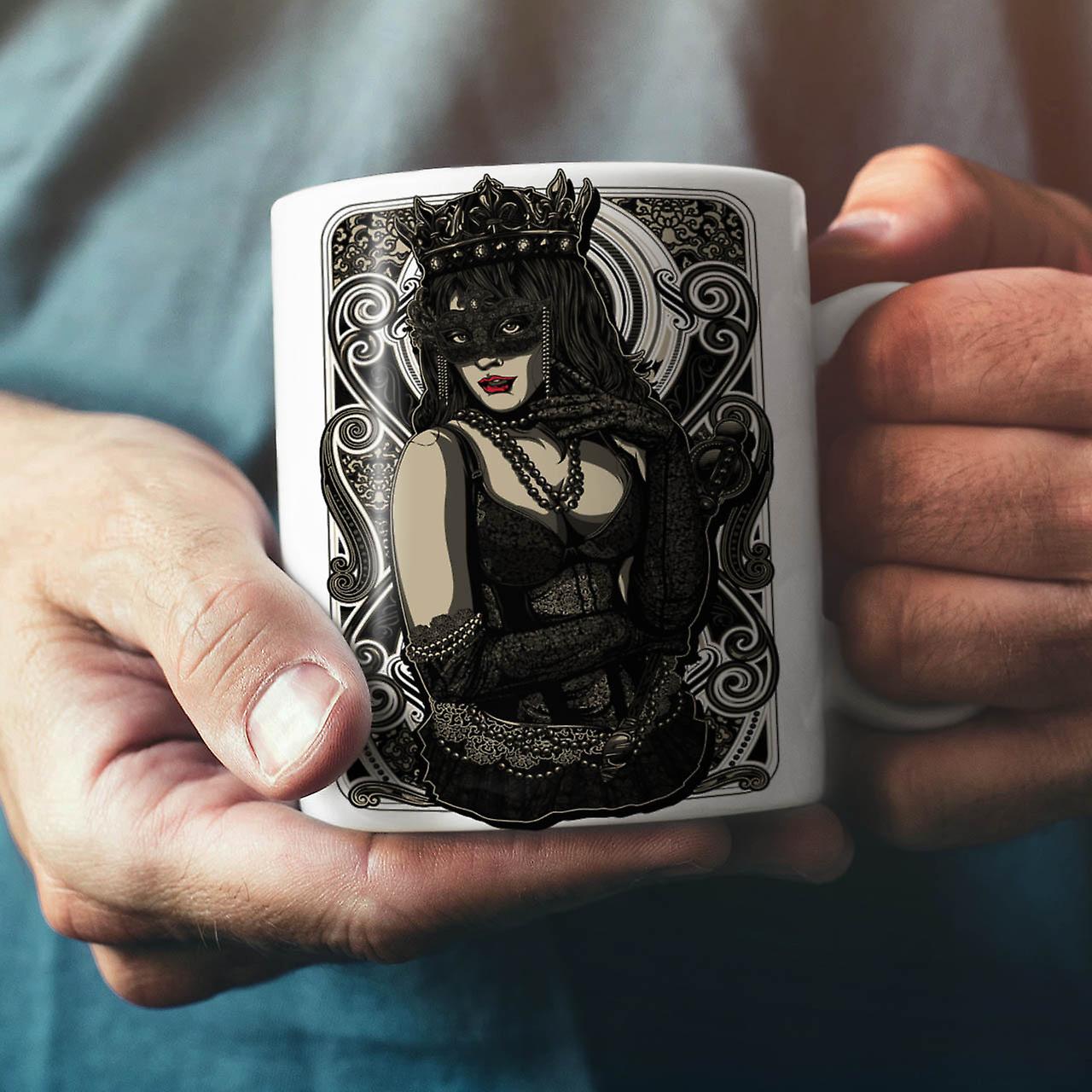 Girl Mask Queen NEW White Tea Coffee Ceramic Mug 11 oz | Wellcoda