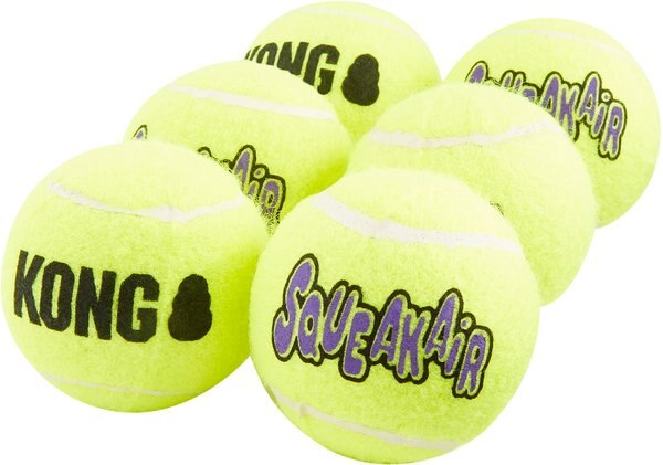 KONG SqueakAir Balls Packs Dog Toy， Medium， 6 count