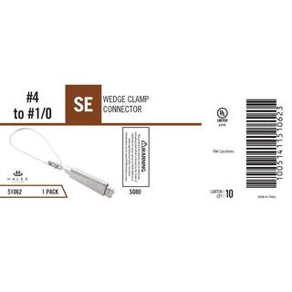 Halex #4 - #10 Service Entrance (SE) Wedge Clamp Connector 51062