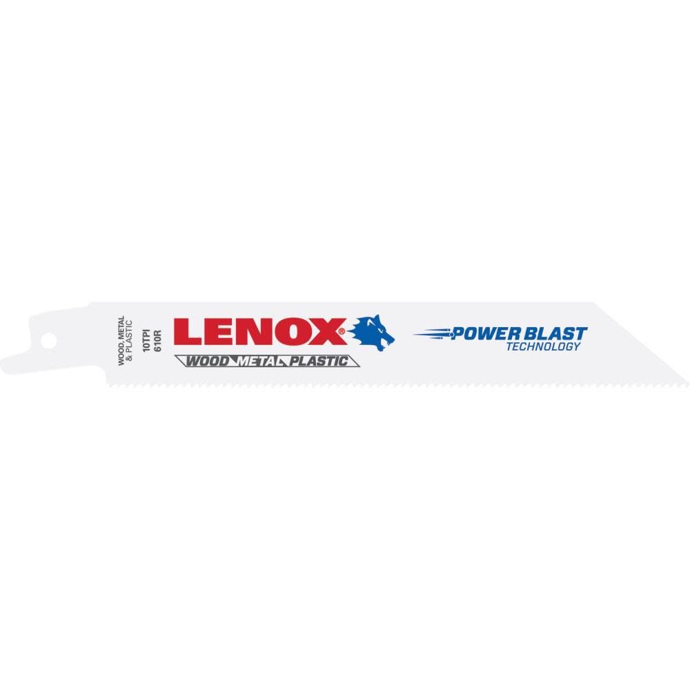 LENOX Reciprocating Saw Blade B610R 6 X 3/4 X .035 X 10 TPI 25pk