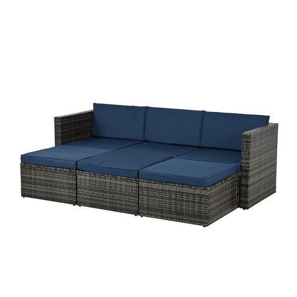 5 Set Wicker Furniture，Patio Furniture，Seasonal PE Wicker Furniture