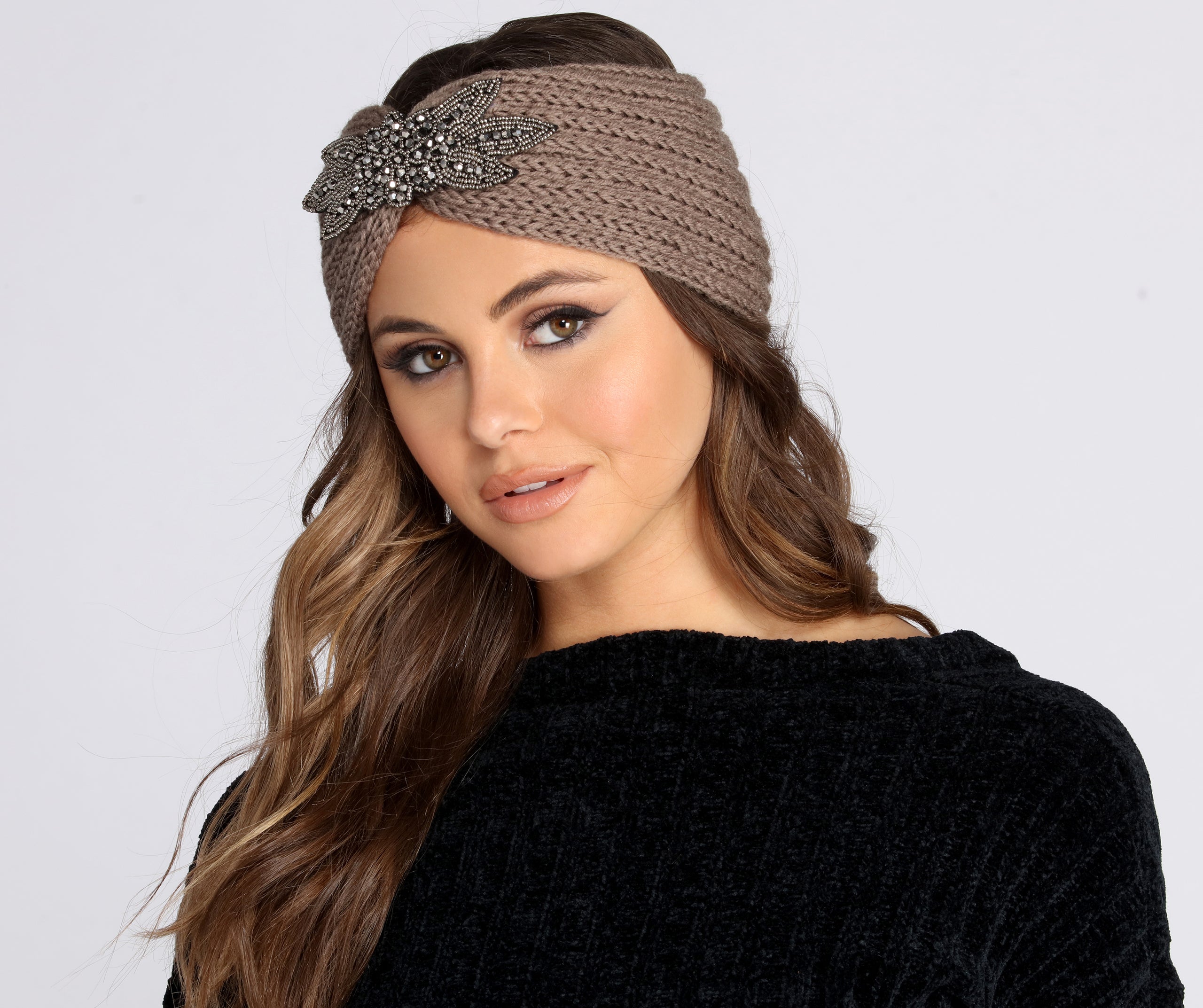 Embellished Knit Headwrap