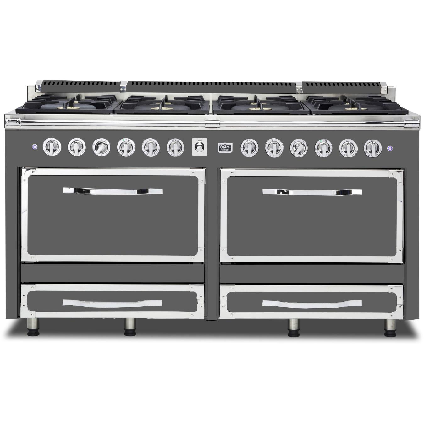 Viking 66-inch Freestanding Dual-Fuel Range with Convection Technology TVDR661-8BDG