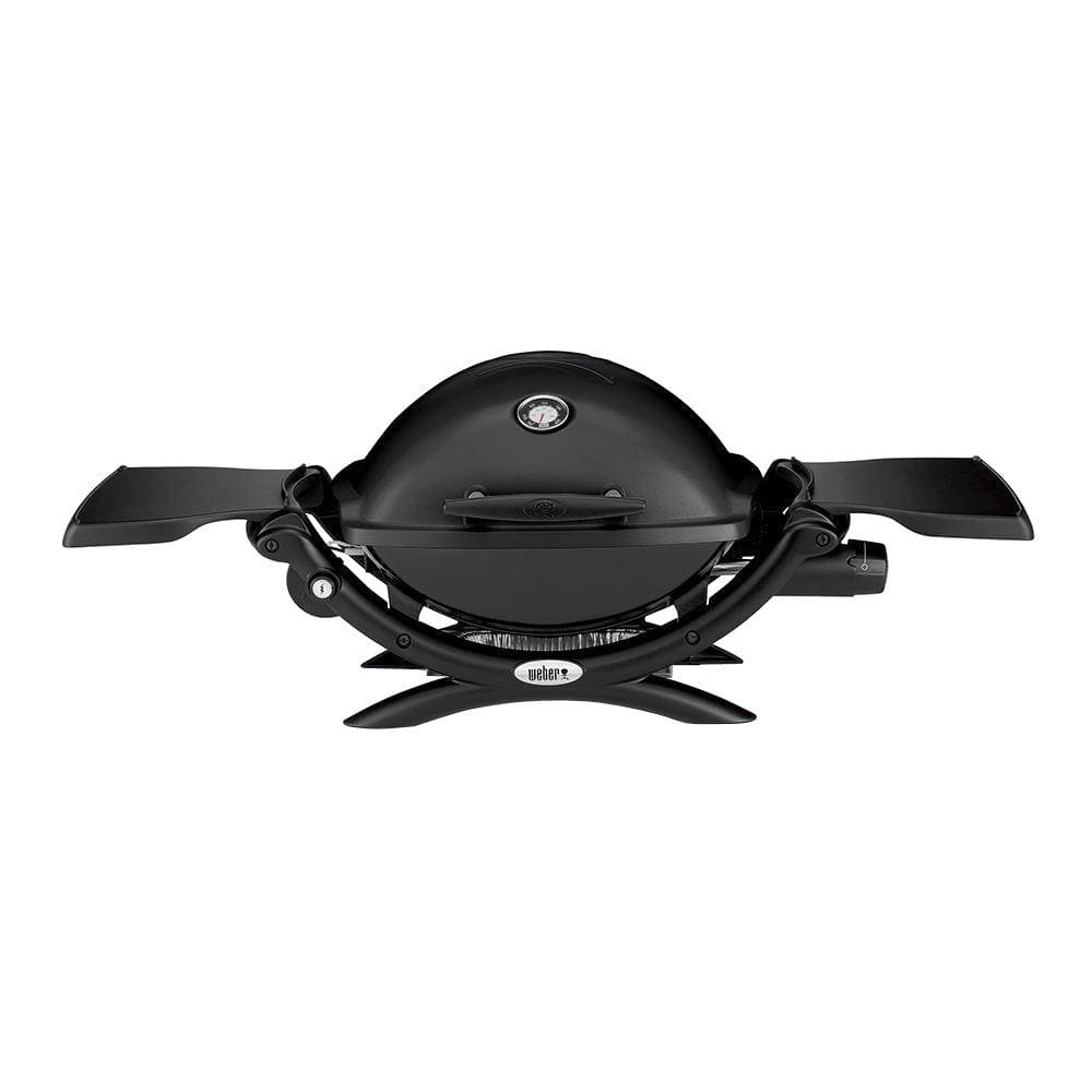 Weber Q 1200 1-Burner Portable Tabletop Propane Gas Grill in Black with Built-In Thermometer 51010001