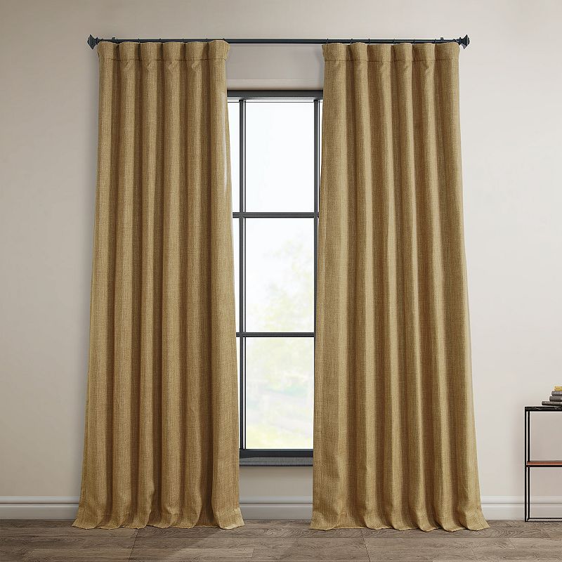 EFF Faux Linen Blackout Window Curtain