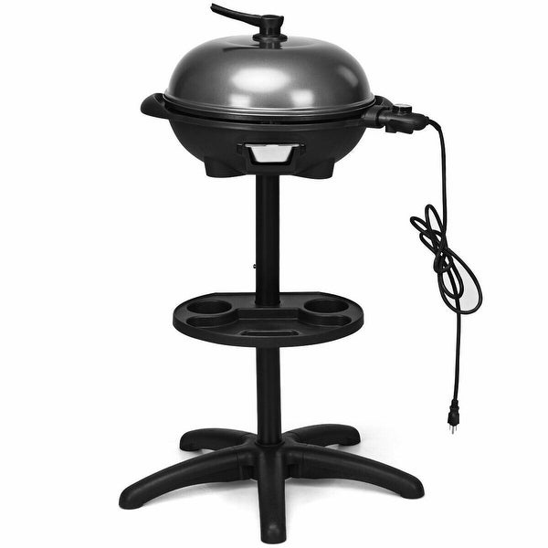 1350 W Outdoor Electric BBQ Grill with Removable Stand - 24.8