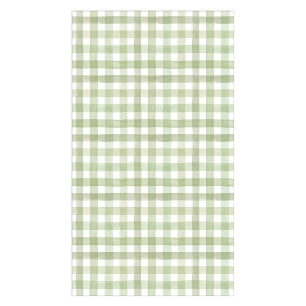 Ninola Design Watercolor Gingham Salad Green Tablecloth Deny Designs