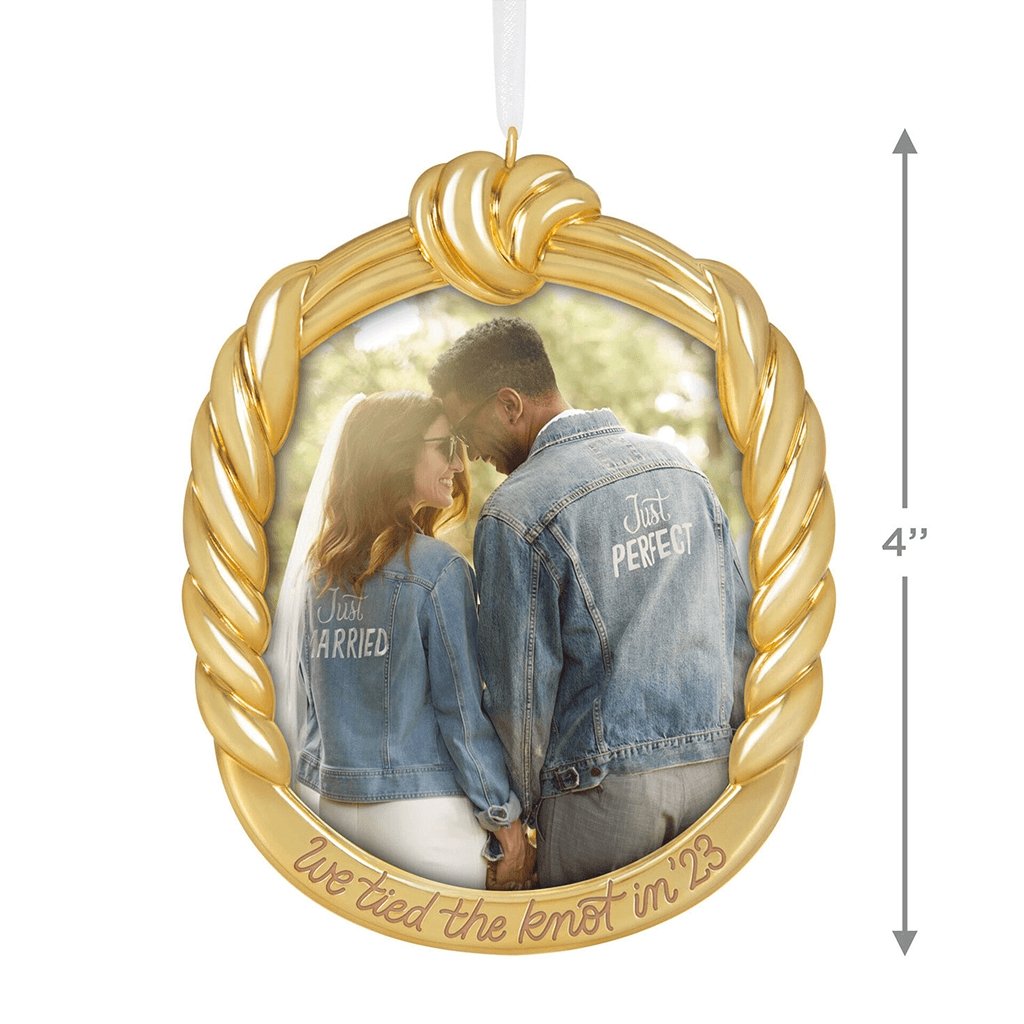 Hallmark  We Tied the Knot! 2023 Metal Photo Frame Ornament (364)