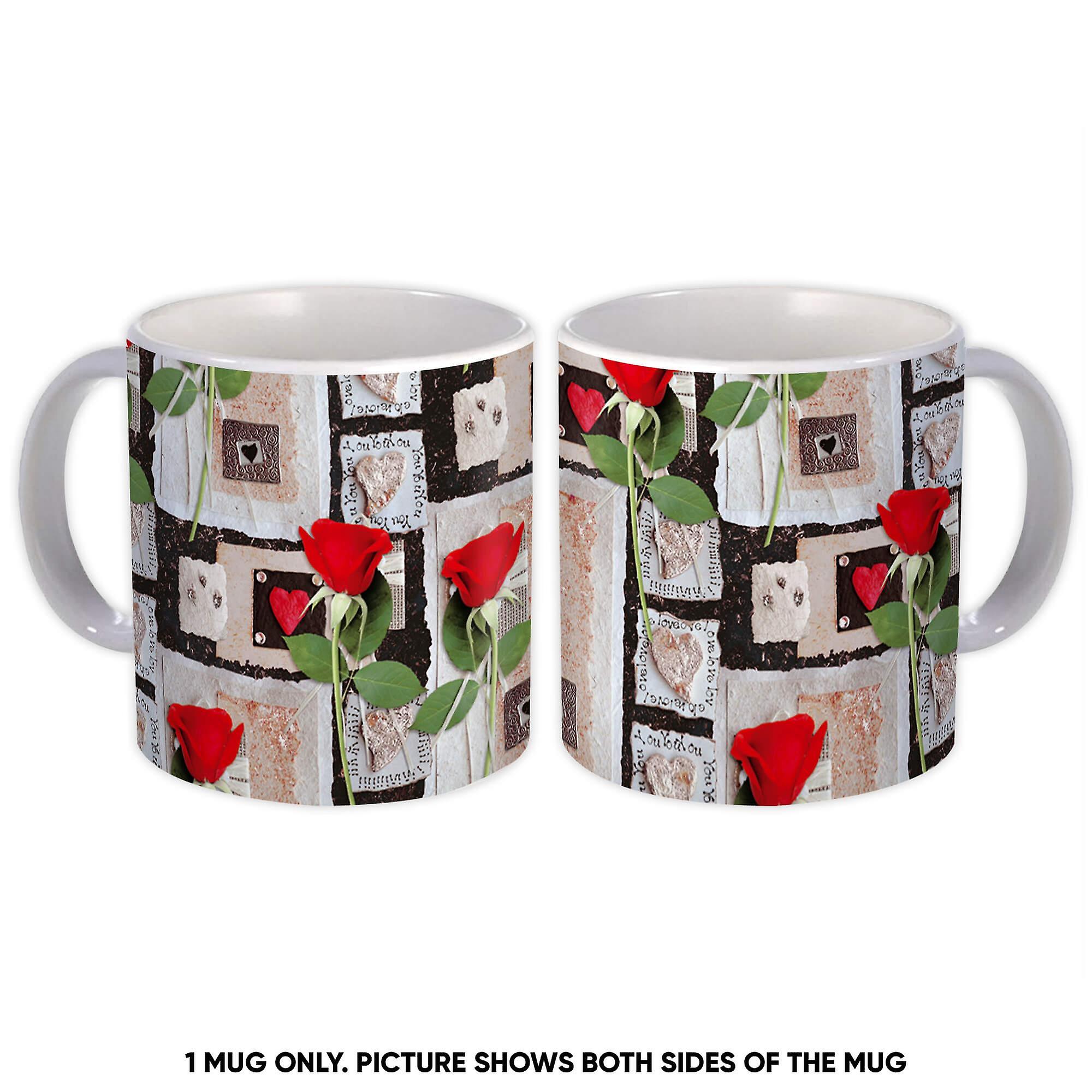 Gift Mug: Roses Hearts Collage Valentines