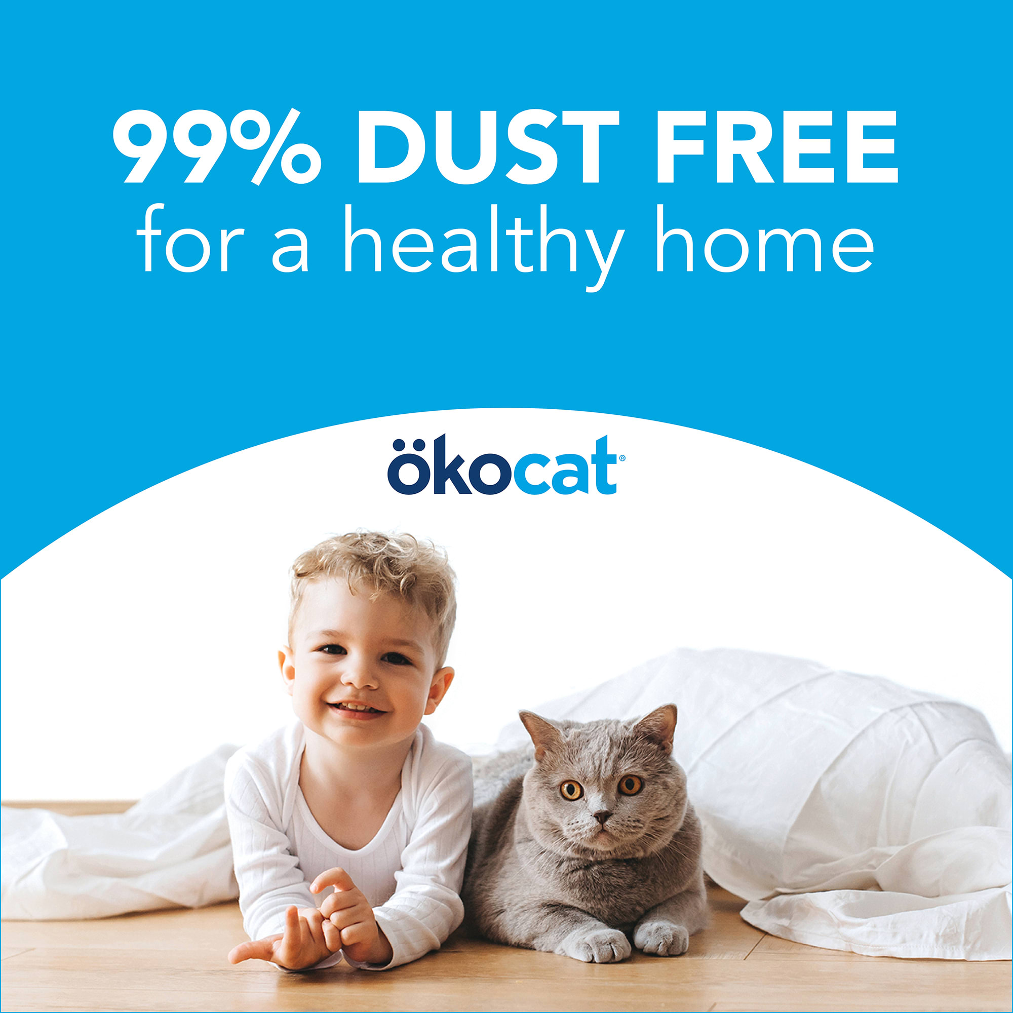 Okocat Original Premium Clumping Wood Cat Litter， 19.8 lbs.