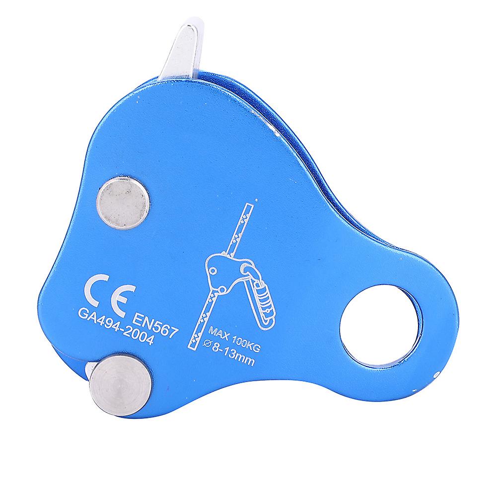 Outdoor Climbing Mountaineering Gear Aluminum Rope Grab Lock Protection Kits Blue