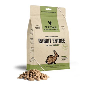 Vital Essentials Freeze-Dried Raw Rabbit Entree Cat Food Mini Nibs