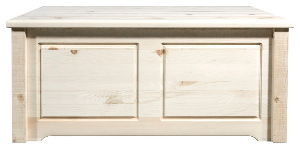 Homestead Small Blanket Chest  Clear Lacquer Finish   Transitional   Accent Chests And Cabinets   by Montana Woodworks  Houzz