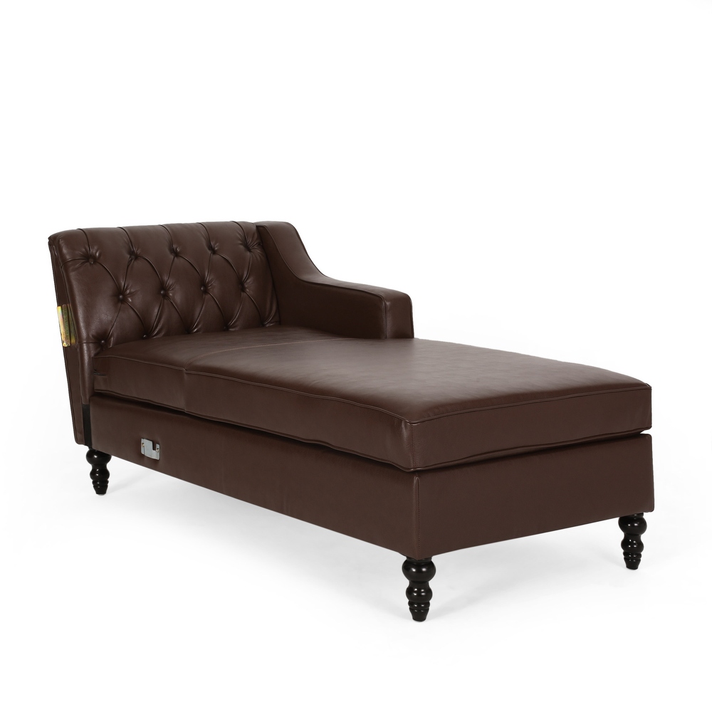 Furman Contemporary Tufted Chaise Sectional by Christopher Knight Home