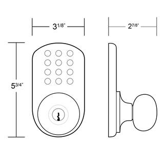 MiLocks Keyless Satin Nickel Entry Door Knob TKK-02SN