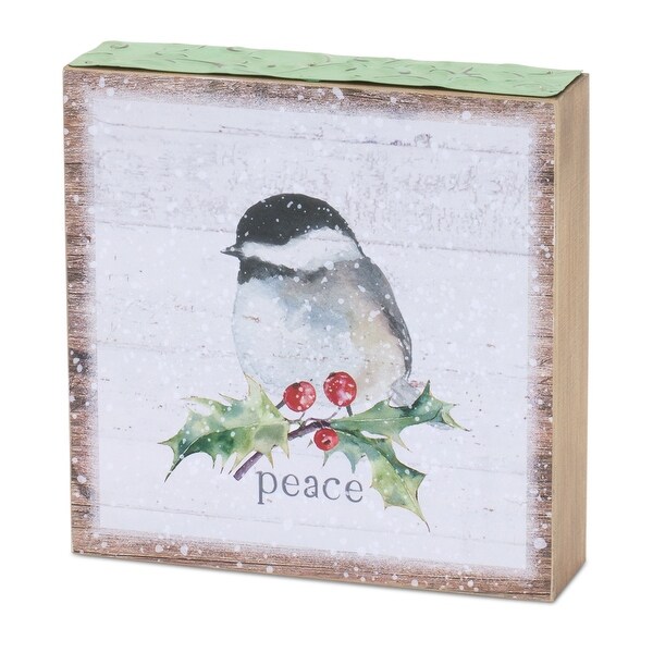 Chickadee Block Sign (Set of 4)