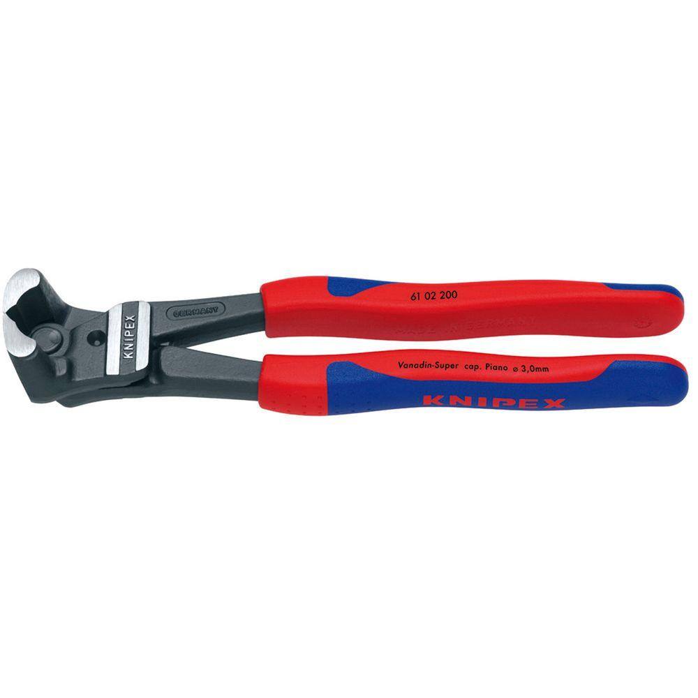 KNIPEX 8 in. High Leverage End Cutters with Comfort Grip 61 02 200