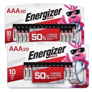 Energizer MAX AAA (30-Pack) and AAA (20-Pack) Battery Bundle HD-ENRBATT17