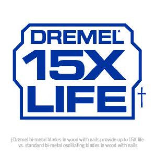 Dremel Universal 1-14 in. Bi Metal Wood Drywall Cutting Oscillating Multi-Tool Blade (3-Piece) MM482BU