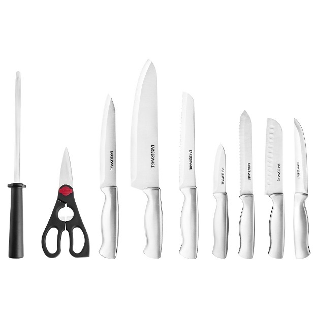 Farberware 15pc Stainless Steel Knife Block Set