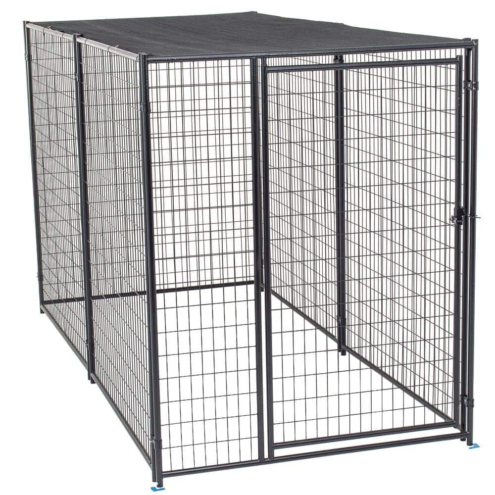 Lucky Dog 6 ft. H x 5 ft. W x 10 ft. L Modular Kennel with Shade Cloth Roof CL 66137