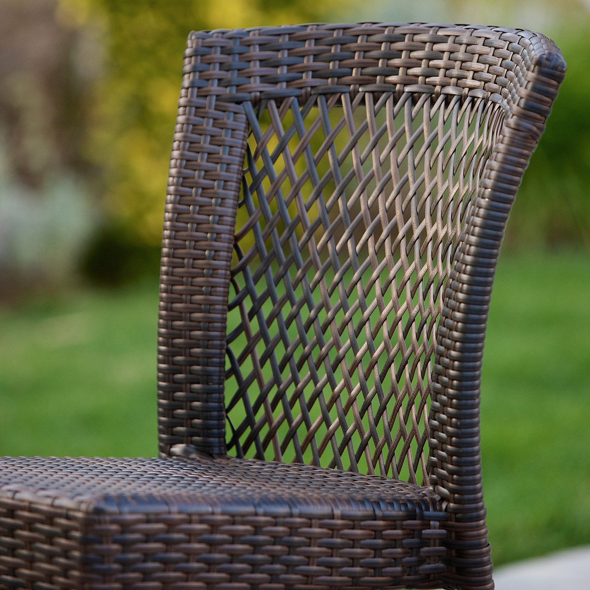 Dana Point 5-pieces Outdoor Patio Brown Wicker Dining Set