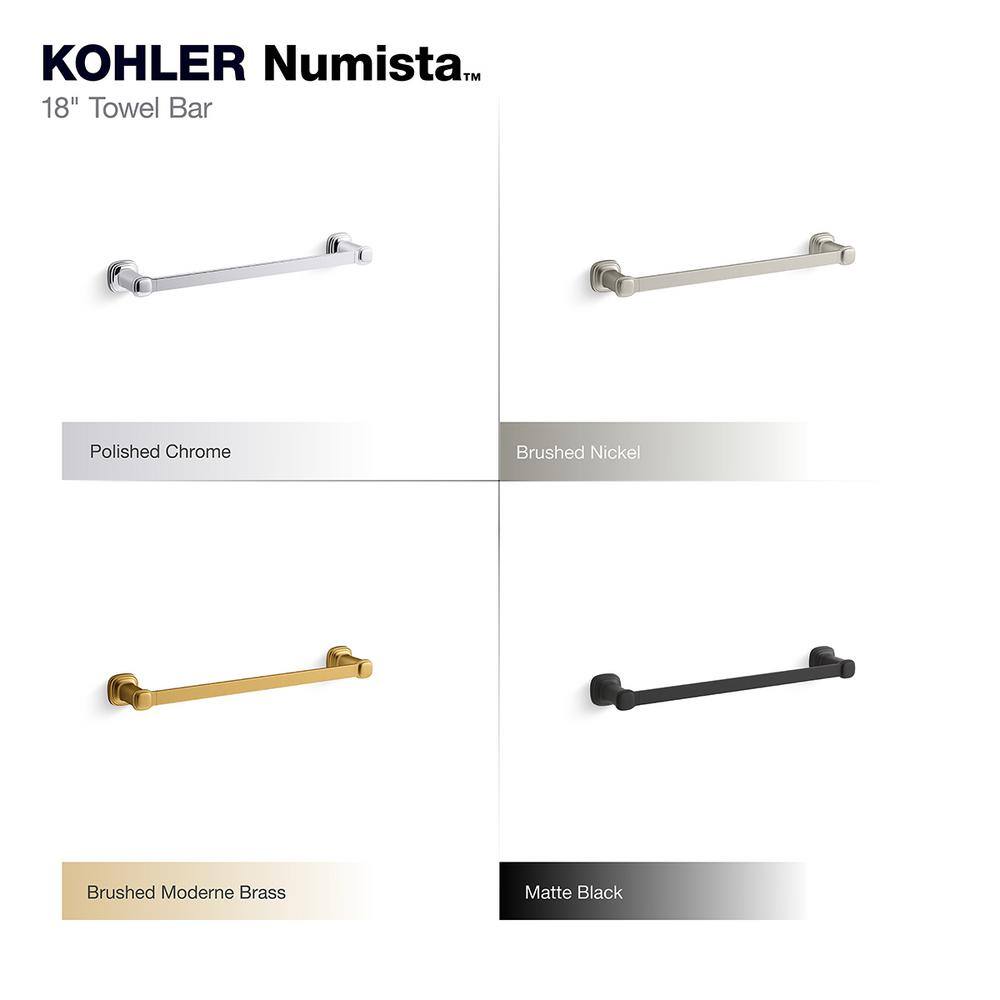 KOHLER Numista 18 in. Towel Bar in Vibrant Brushed Moderne Brass R30661-2MB