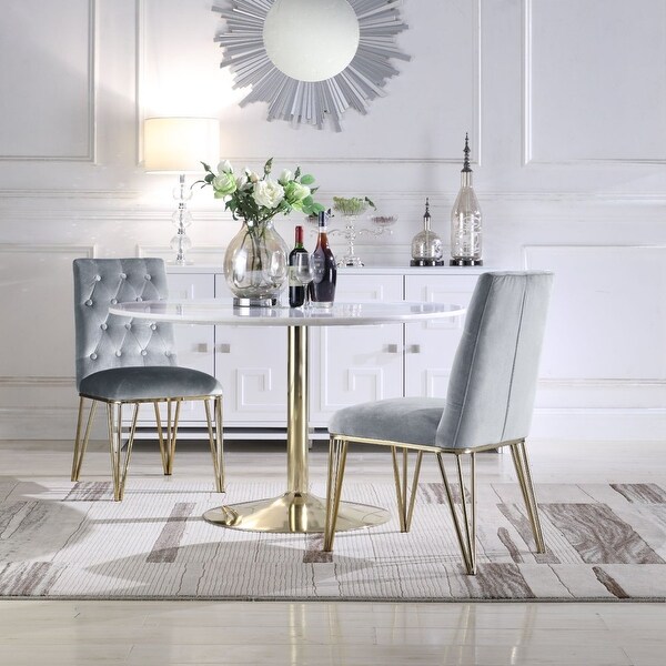 Moishe Diamond Velvet Upholstered Dining Chair