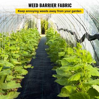 VEVOR 6 ft. x 300 ft. Premium Weed Barrier Fabric Heavy-Duty Weed Barrier Landscape Fabric ZZZP6X300YC3.2OZ1V0