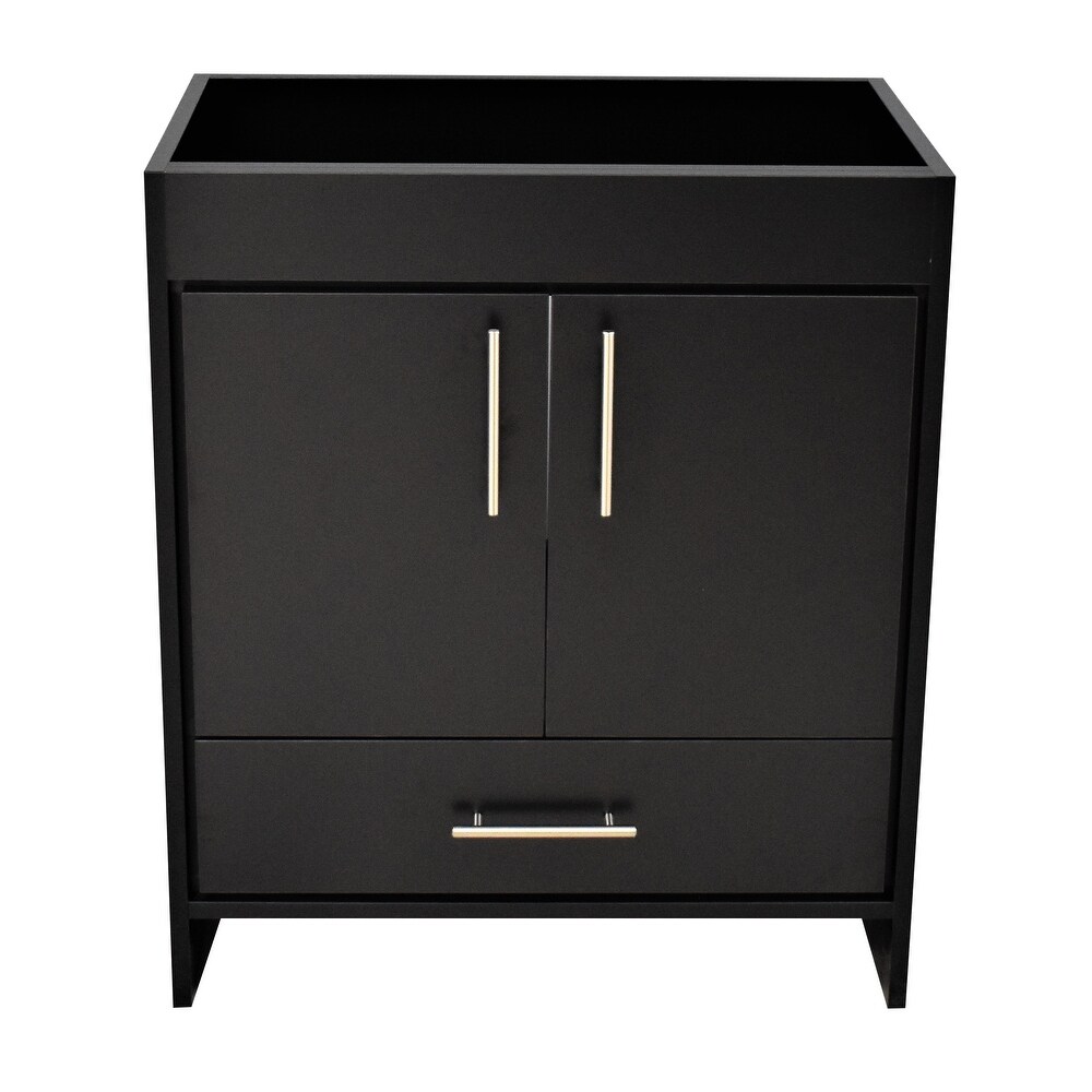 Volpa USA Pacific 30 inch Black Freestanding Bathroom Cabinet